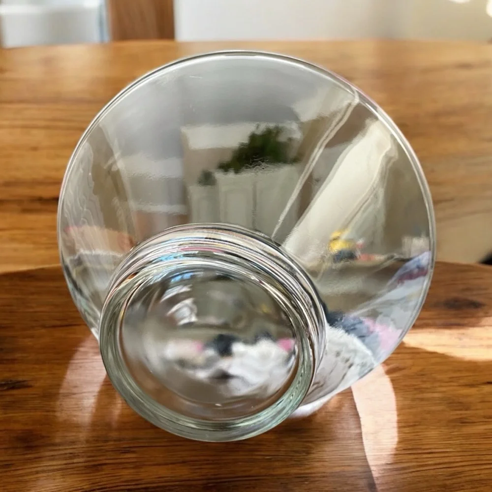Vintage Anchor Hocking Clear Glass Flared Salad Serving Bowl MCM